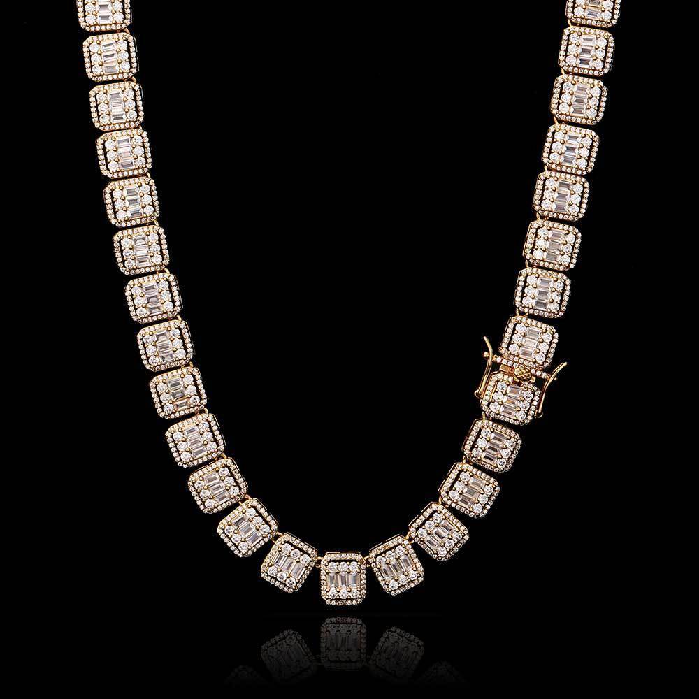 Iced Out 13mm Mixed Square Rock Candy Chain - DATNEWDRIP