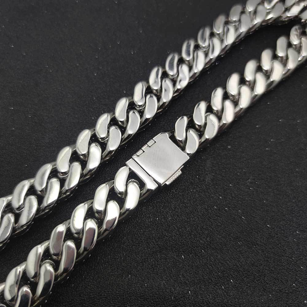 Iced Out 15mm Three Row T Square Cuban Link Chain