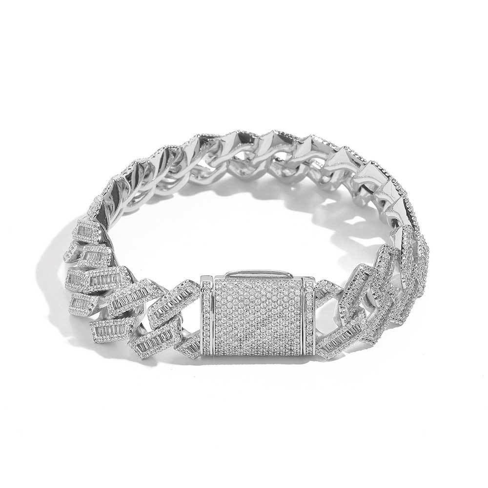 Iced Out 18mm Double Row Cuban Link Chain - DATNEWDRIP