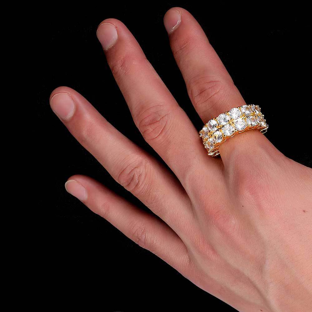 Iced Out Double Row Ring - DATNEWDRIP