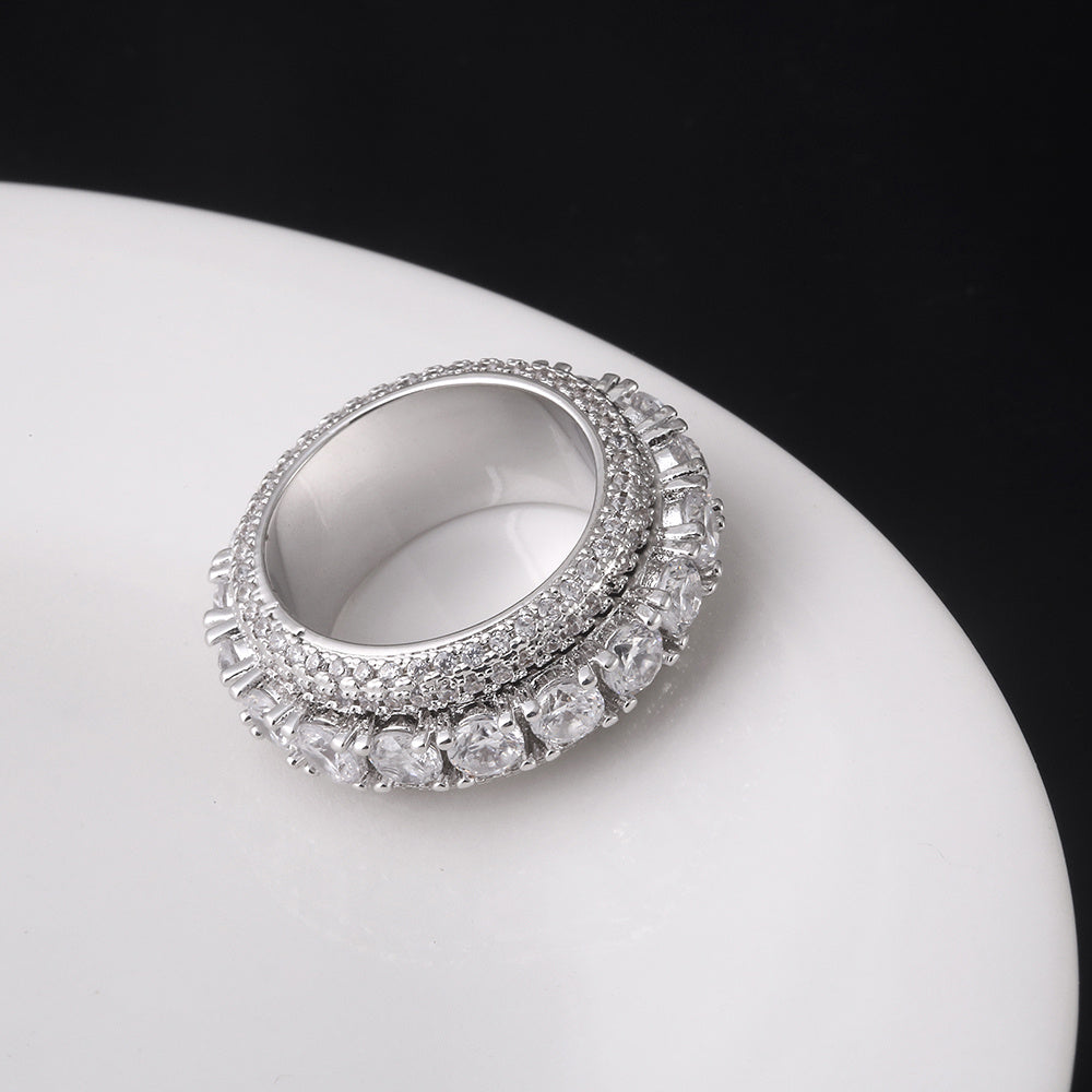 Iced Out Five Row Ring - DATNEWDRIP