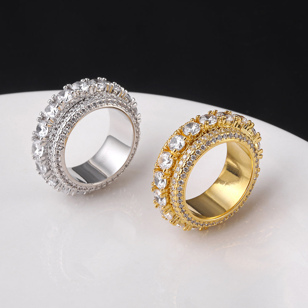 Iced Out Five Row Ring - DATNEWDRIP