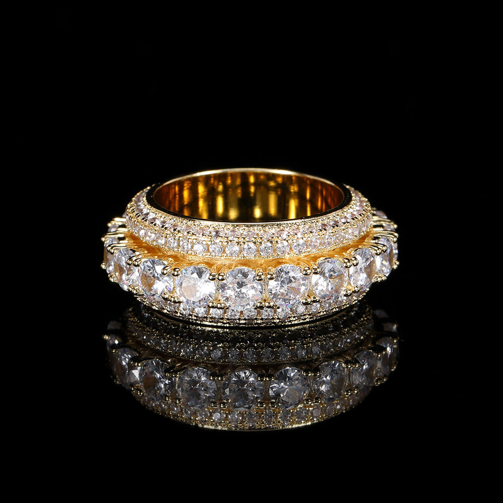 Iced Out Five Row Ring - DATNEWDRIP