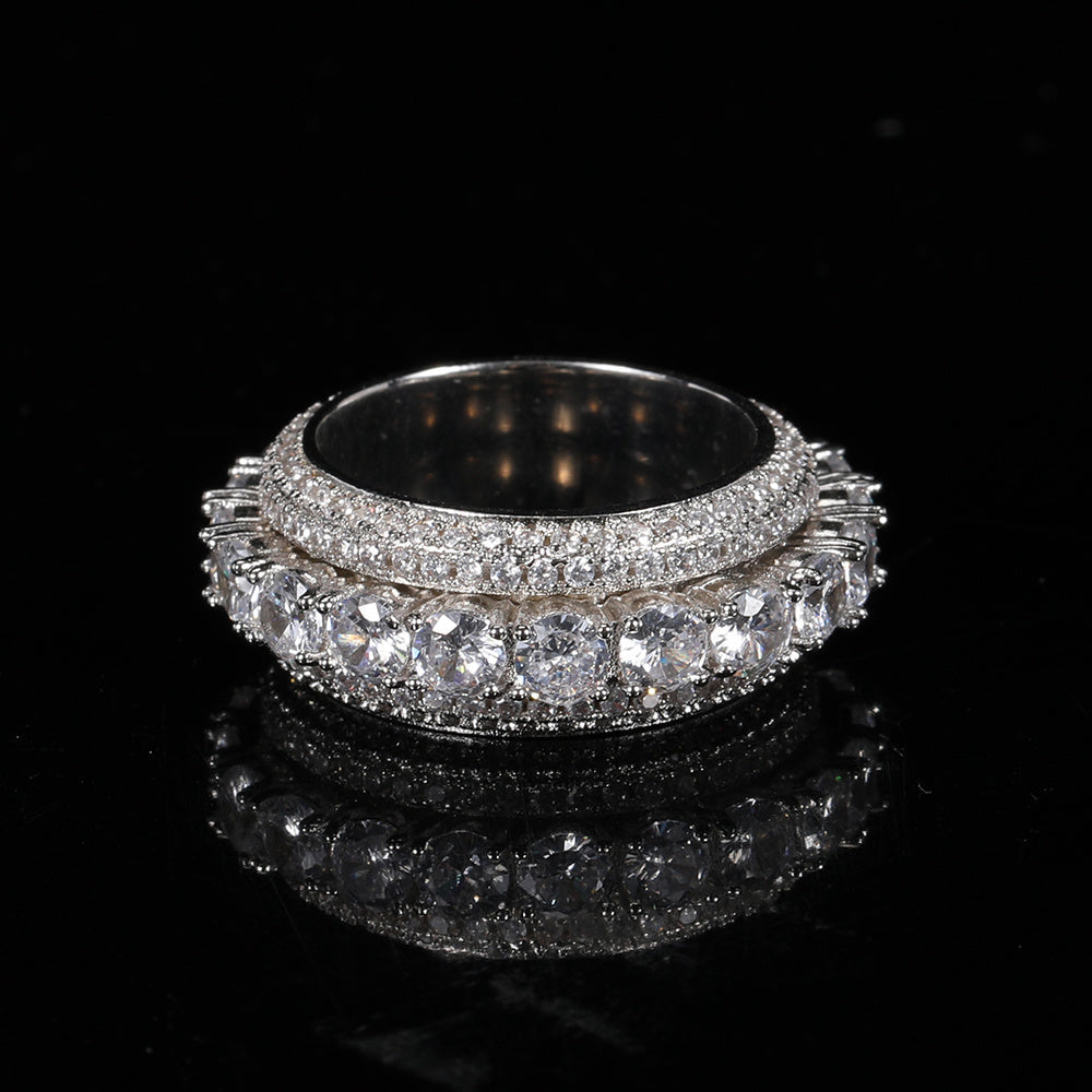 Iced Out Five Row Ring - DATNEWDRIP