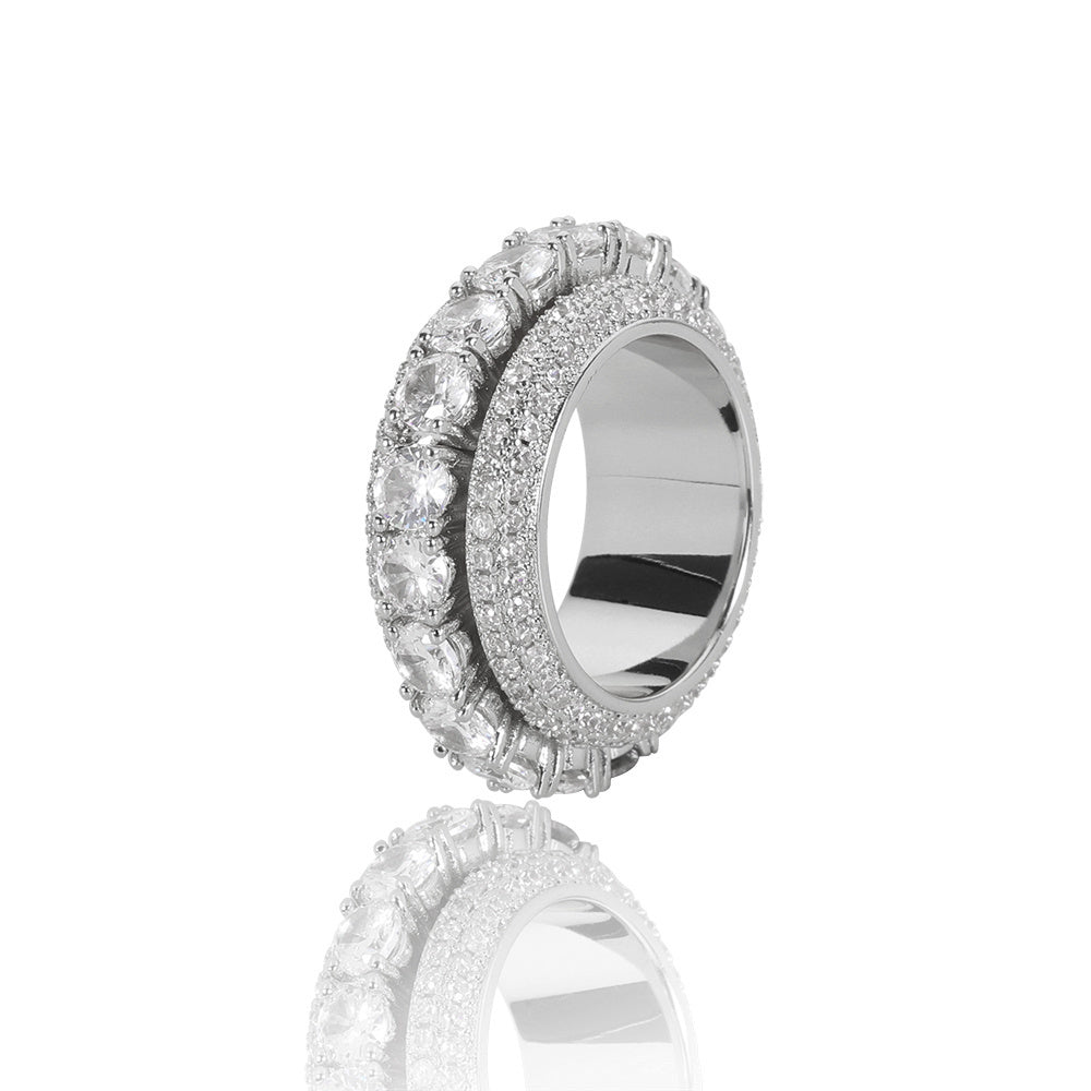Iced Out Five Row Ring - DATNEWDRIP