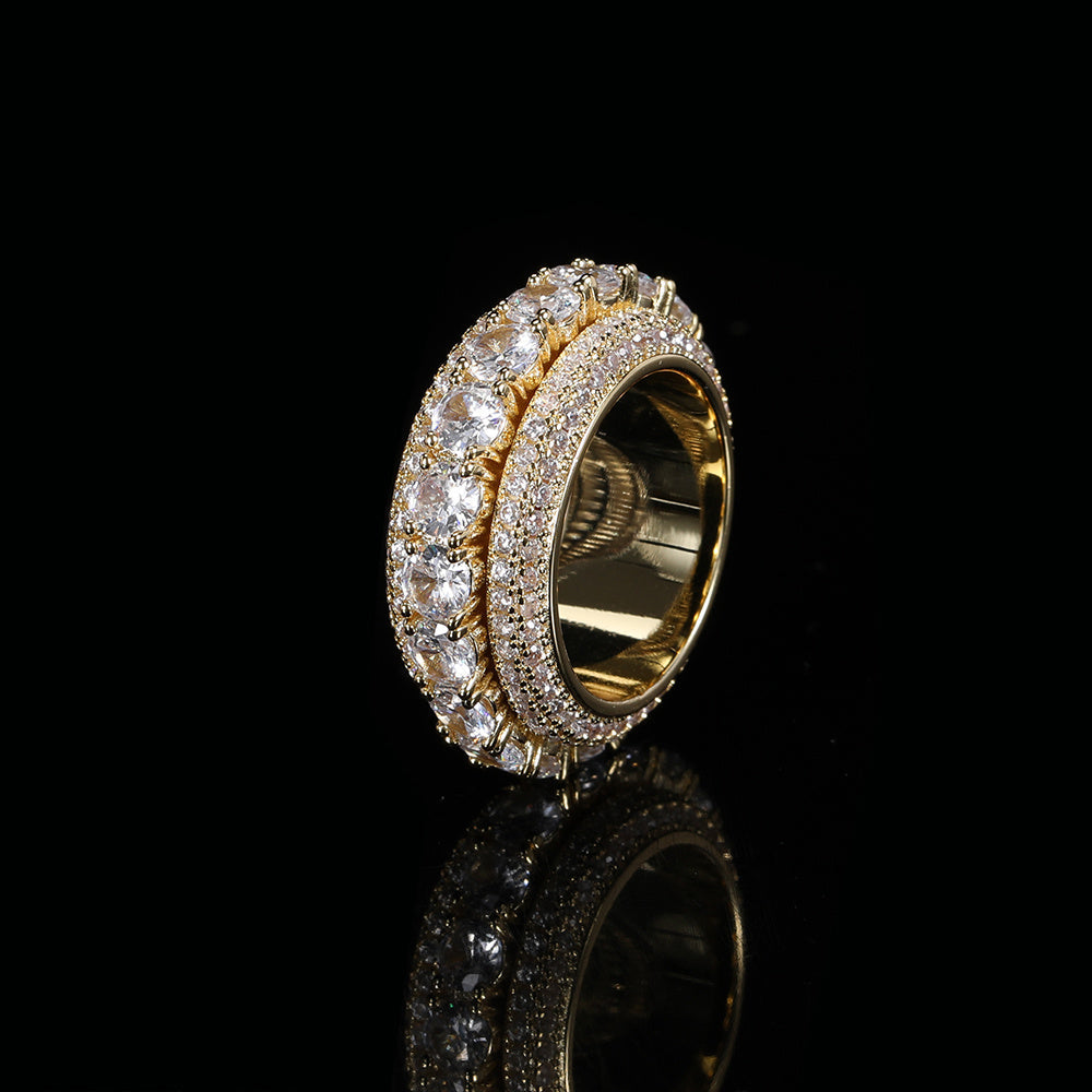 Iced Out Five Row Ring - DATNEWDRIP