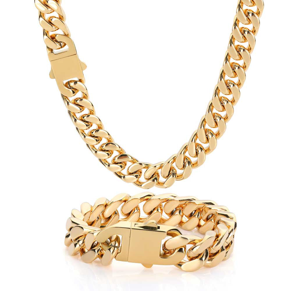 Classic Four Sides Grind Cuban Link Chain - DATNEWDRIP