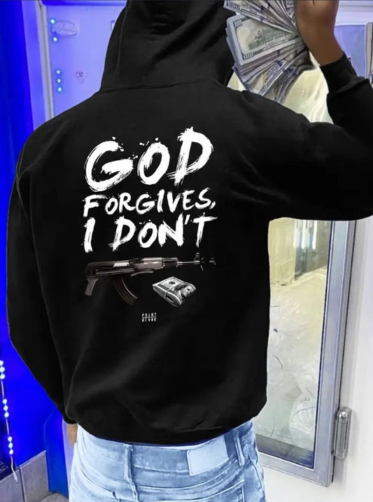 God Forgives AK/Money Hoodie -Mens - DATNEWDRIP