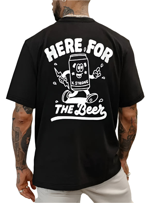 Here For The Beer T-Shirt - Mens - DATNEWDRIP