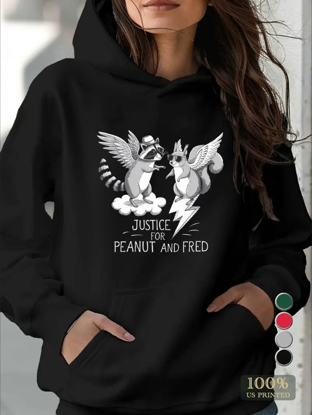 Justice For Peanut And Fred Hoodie - Womens - DATNEWDRIP