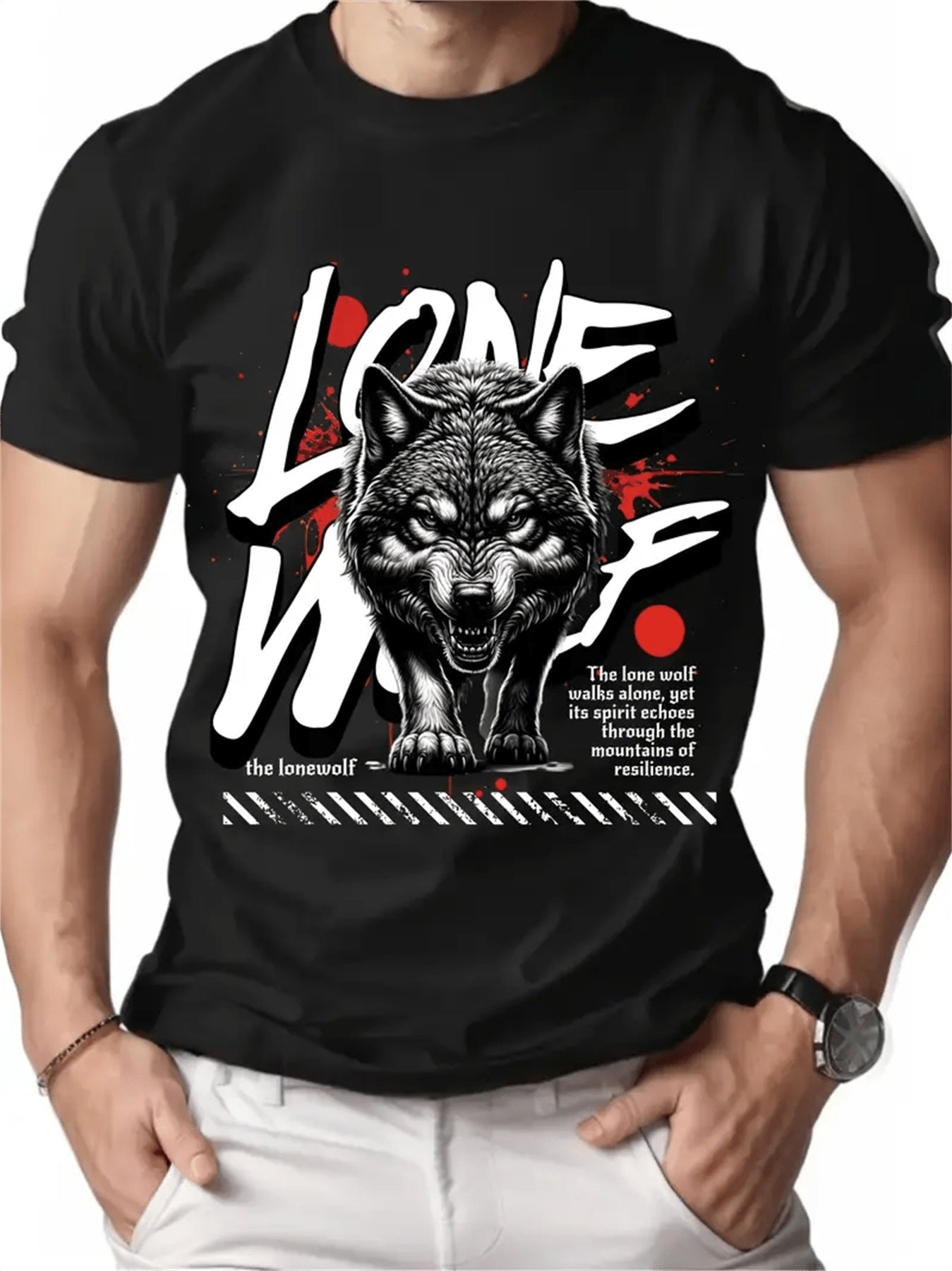 Lone Wolf T-Shirt - Mens - DATNEWDRIP