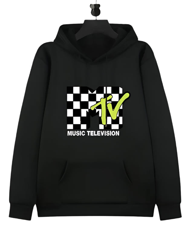 MTV Black & White Checkered Hoodie - Mens - DATNEWDRIP