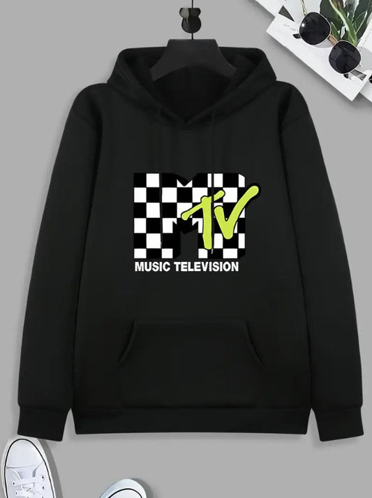 MTV Black & White Checkered Hoodie - Mens - DATNEWDRIP