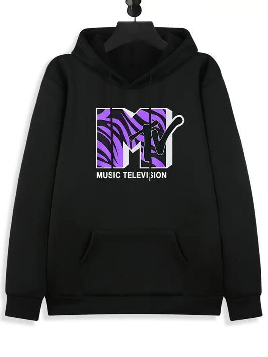 MTV Purple Tiger Print Hoodie - Mens - DATNEWDRIP