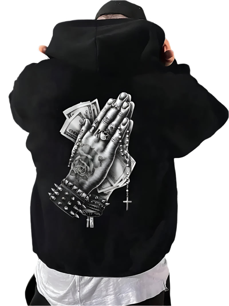 Praying Hip Hop Hands Hoodie - Mens - DATNEWDRIP