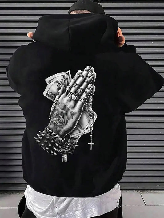 Praying Hip Hop Hands Hoodie - Mens - DATNEWDRIP