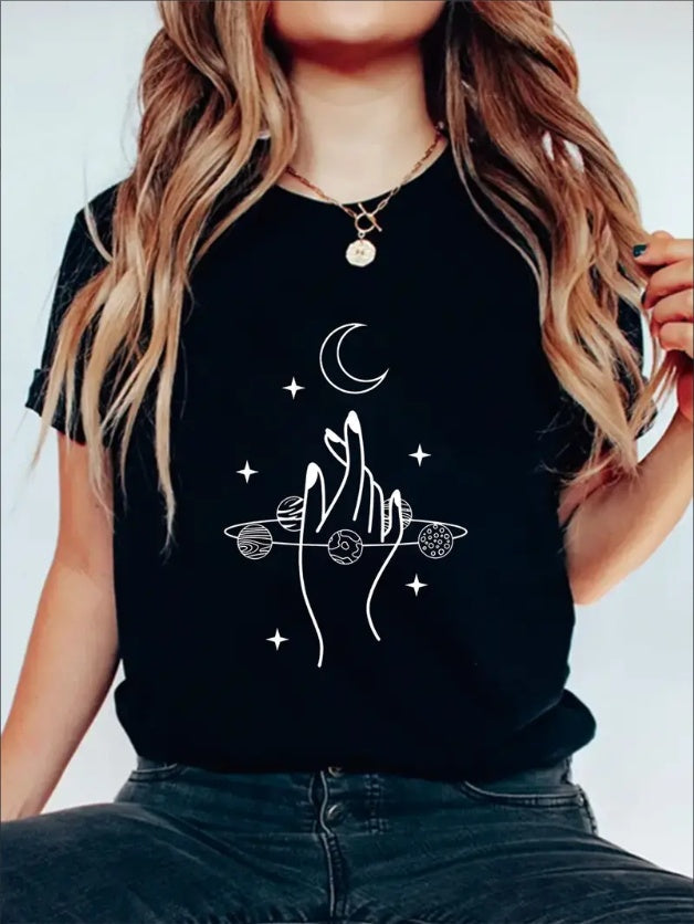 Spinning The Moon T-Shirt- Womens - DATNEWDRIP