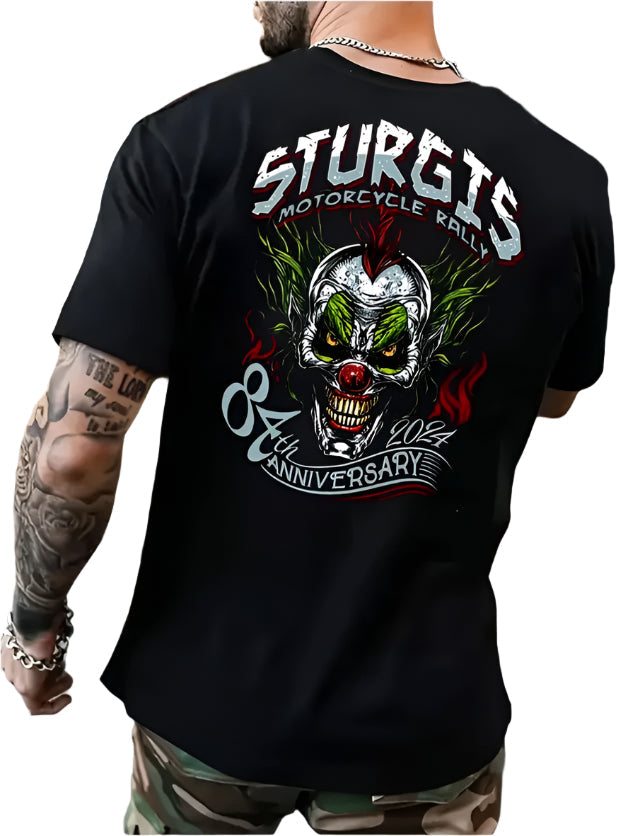 Sturgis Motorcycle Rally Crazy Clown T-Shirt - Mens - DATNEWDRIP