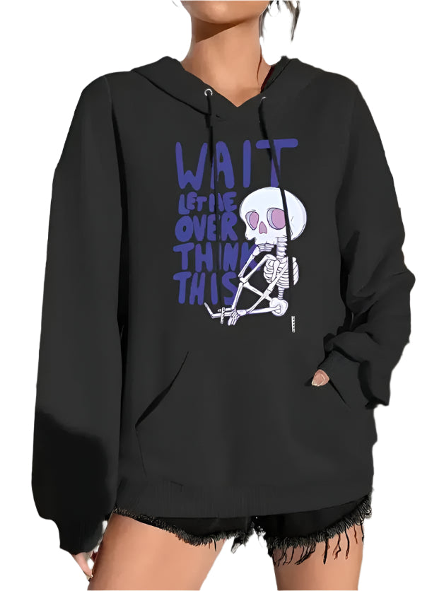 Wait Let Me Over Think This Hoodie - Womens - DATNEWDRIP
