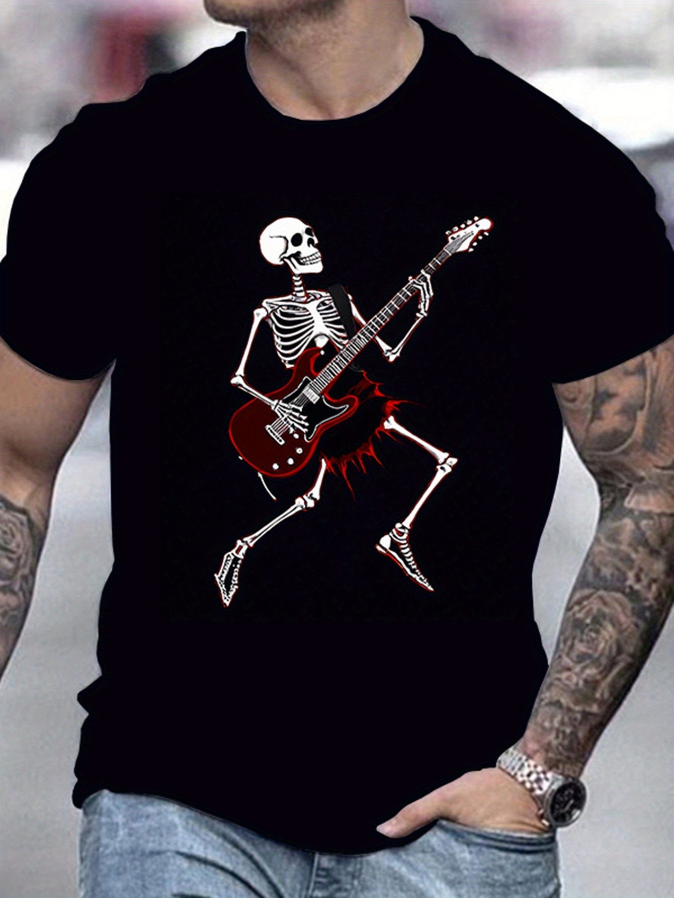 Lead Guitar Skelly T-Shirt - Mens - DATNEWDRIP