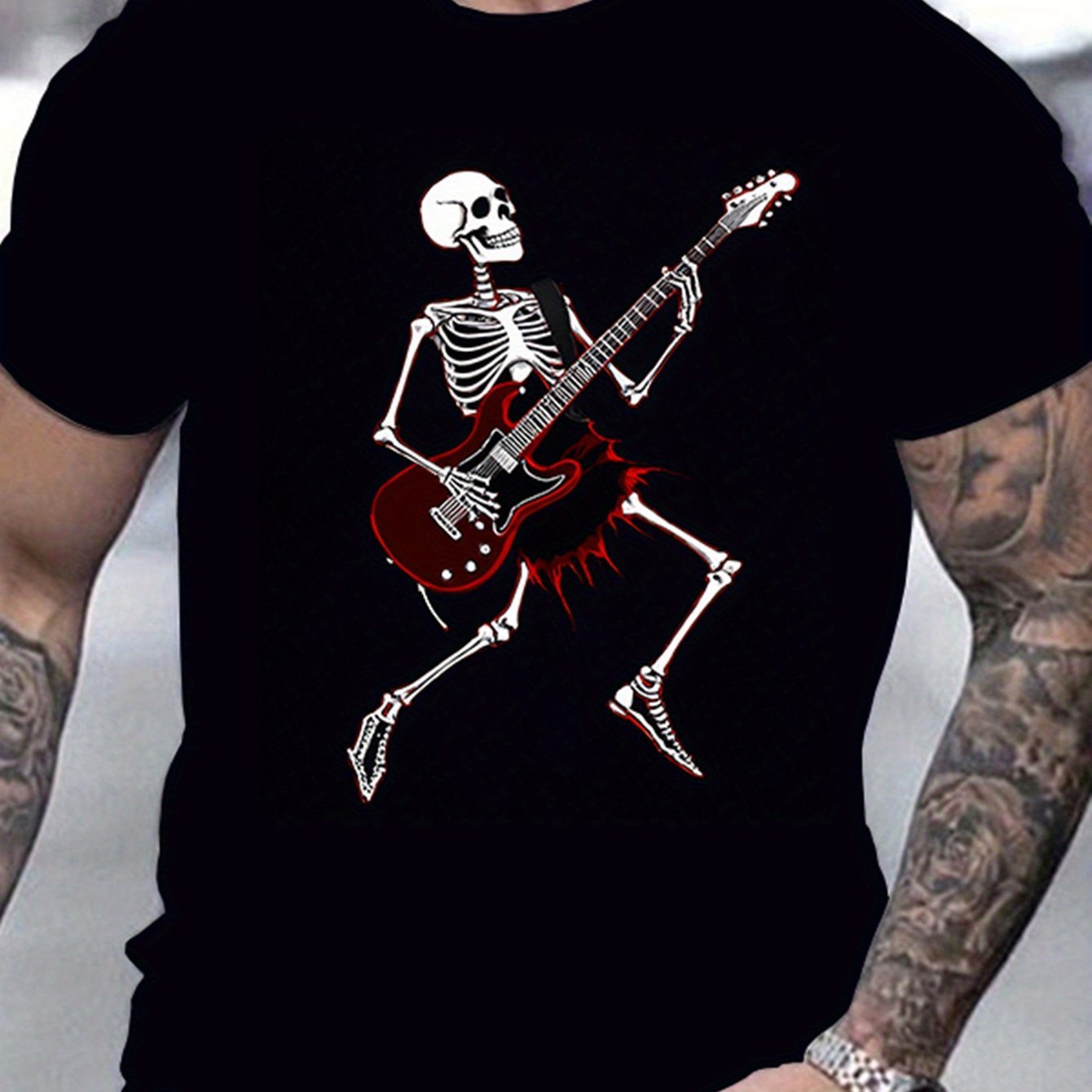 Lead Guitar Skelly T-Shirt - Mens - DATNEWDRIP