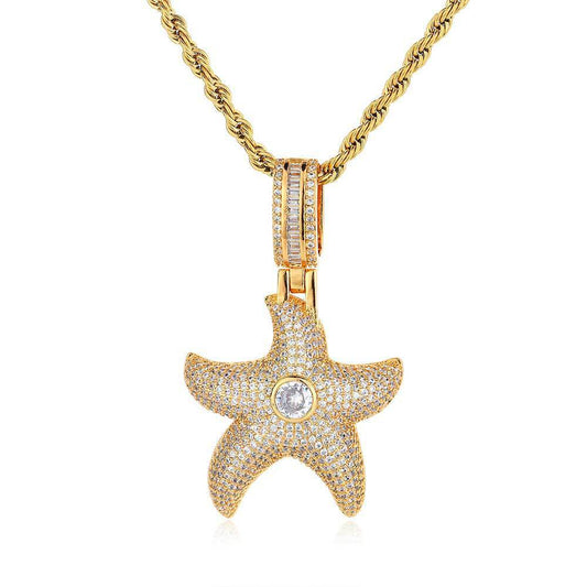 Iced Out Starfish Pendant - DATNEWDRIP