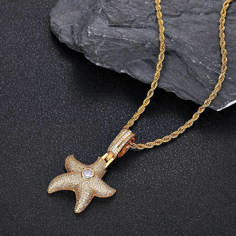Iced Out Starfish Pendant - DATNEWDRIP