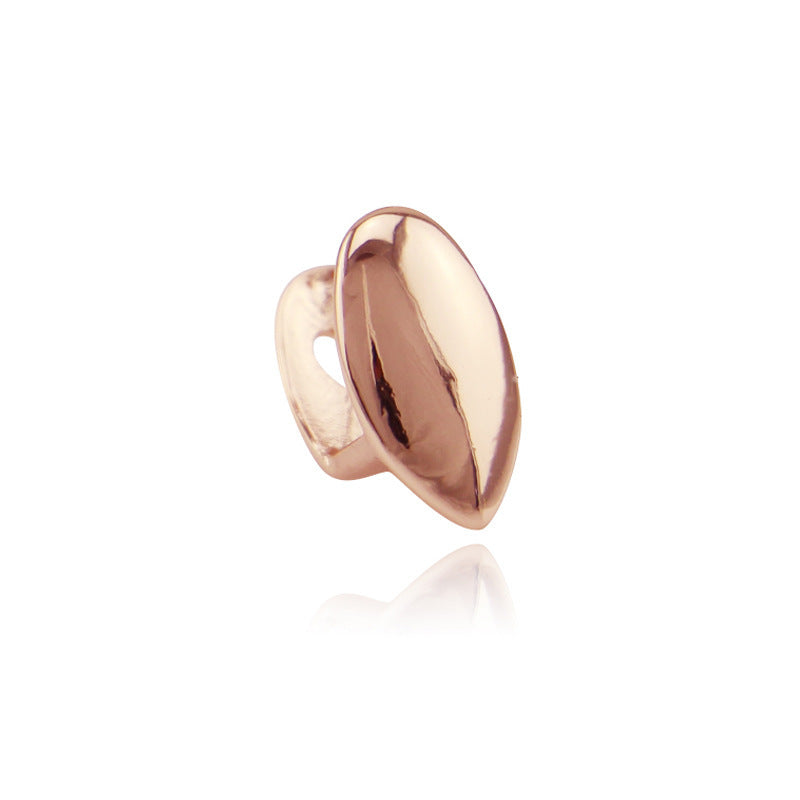 DatNewDrip rose gold single fang grillz for teeth polished metal canine cap stylish accessory