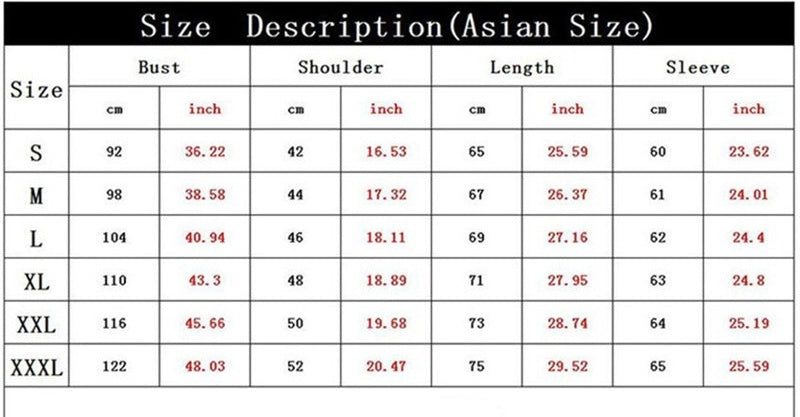Size chart for XXXTENTACION hip-hop hoodie and sweatpants showing bust, shoulder, length, and sleeve measurements in Asian sizes