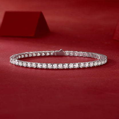 Moissanite Diamond S925 Silver Tennis Bracelet Unique Luxury Fashion