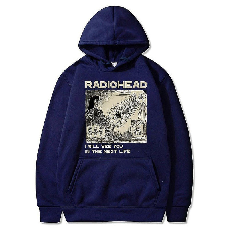 Vintage Radiohead Hoodie Men Fashion Oversized Hoodies