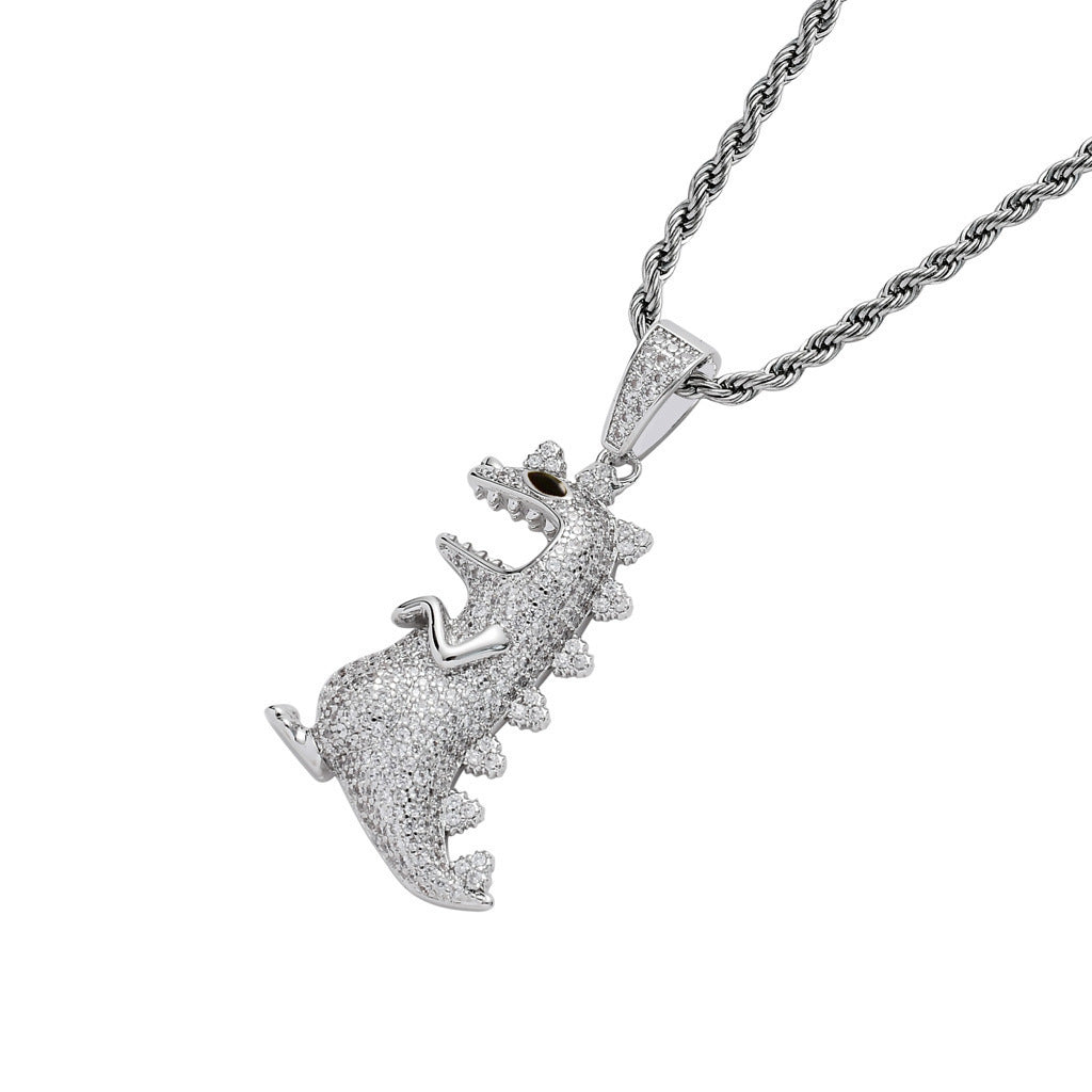 Hip Hop Style Dinosaur Pendant Necklace Decorative Accessories For Holiday Party Gift