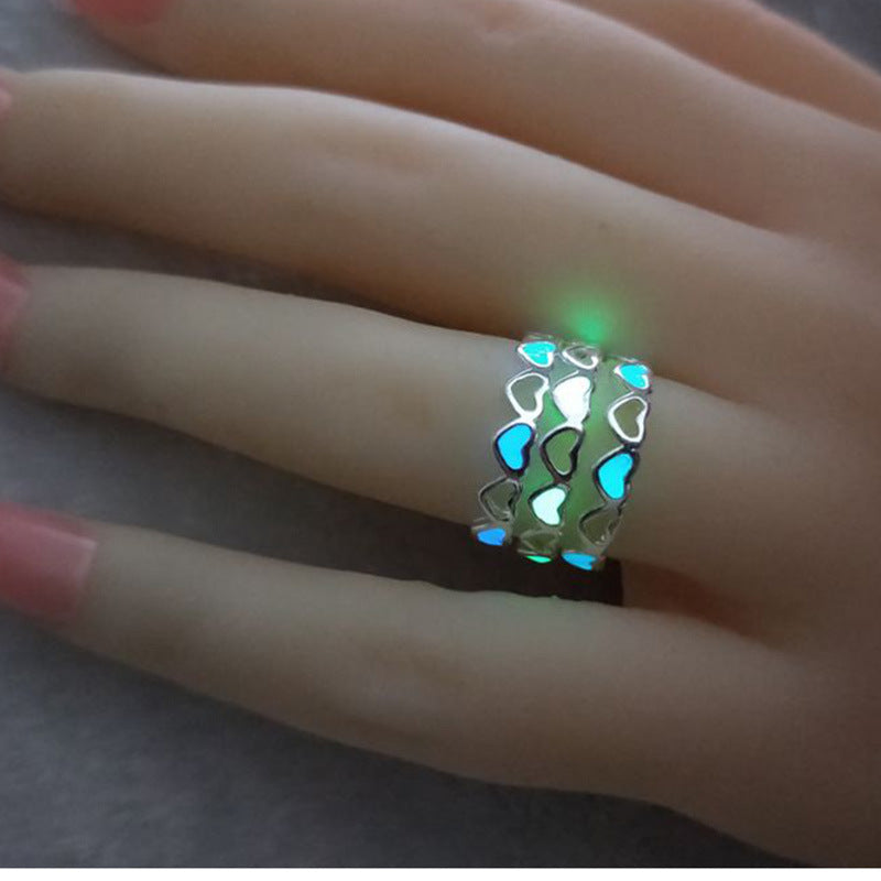 Personalized Creative Luminous Love Adjustable Ring