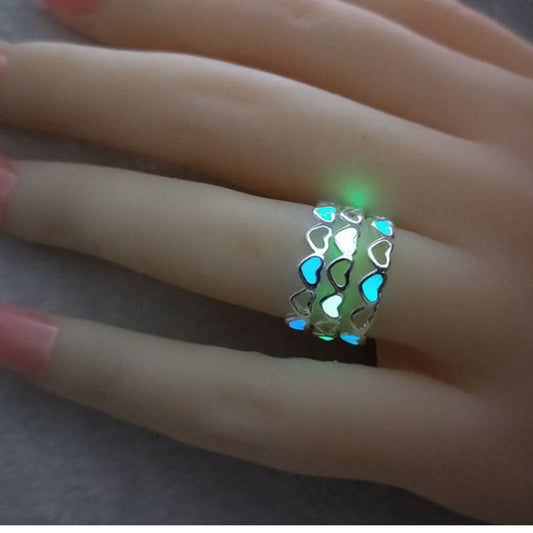 Personalized Creative Luminous Love Adjustable Ring