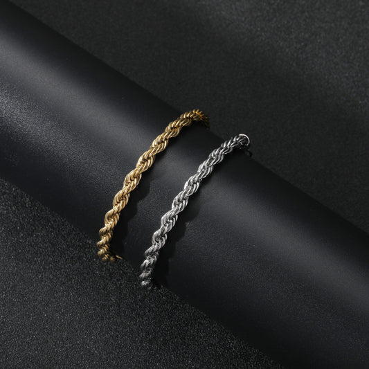 European And American Twisted Rope Chain Hip-hop Twist Bracelet