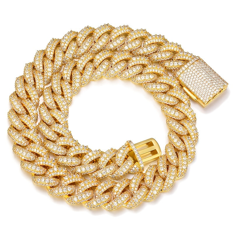 DATNEWDRIP Iced Out 18k Gold Plated Cuban Link Chain