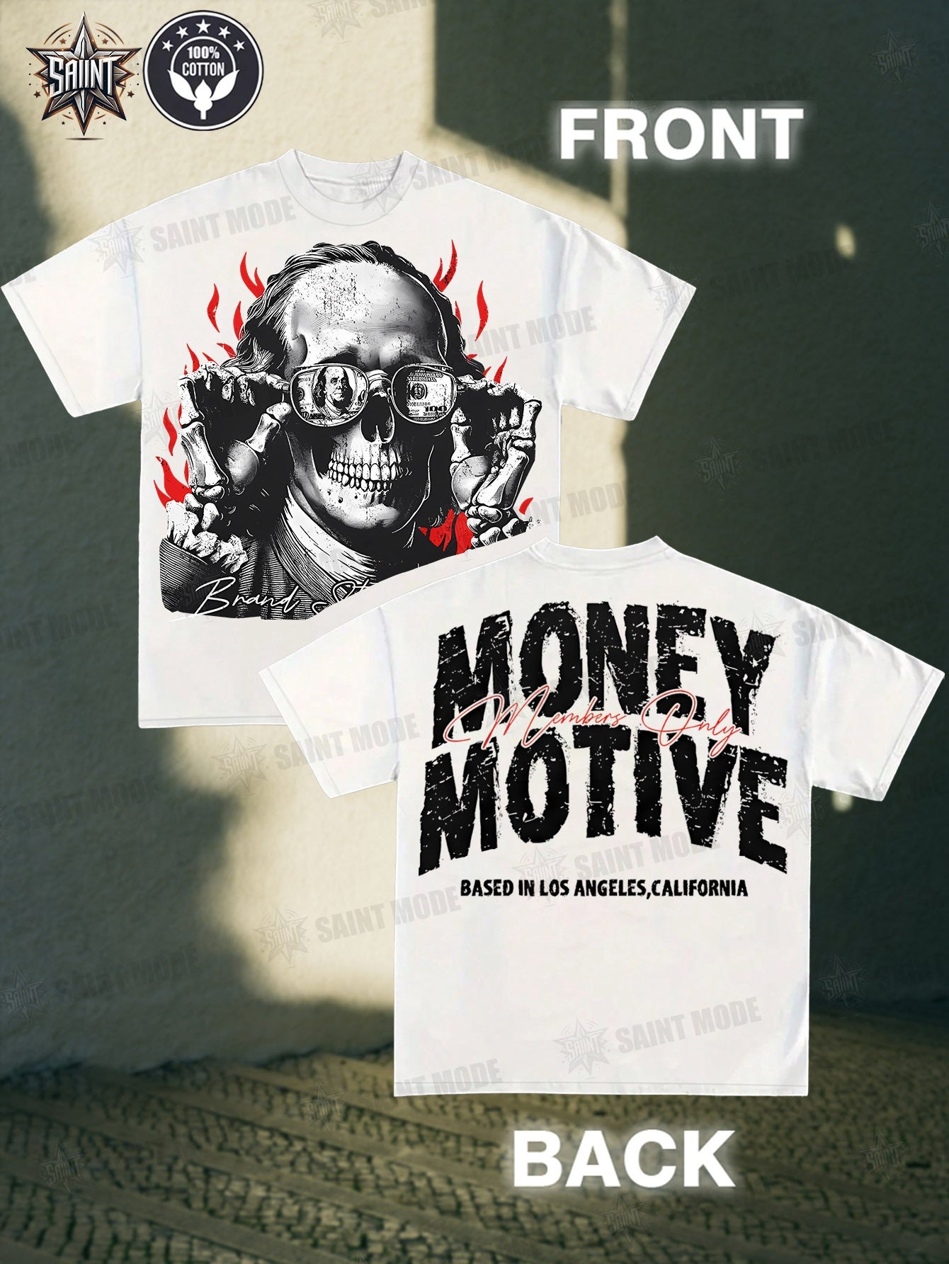 Money Motive Benjamin Skeleton Tee
