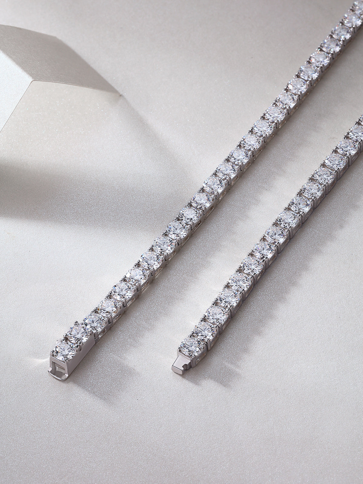 Endless Stream Of Stars 0.5ct Moissanite Diamond S925 Silver Certified Tennis Chain Necklace Luxury Fashion