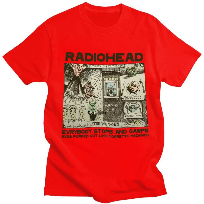 Radiohead Vintage 2000 T-shirt Hip Hop Rock Band Unisex M Usi