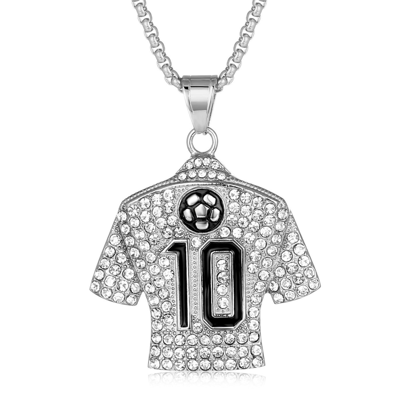 Men's Gold-plated Pendant Ornaments Hip Hop Football Necklace