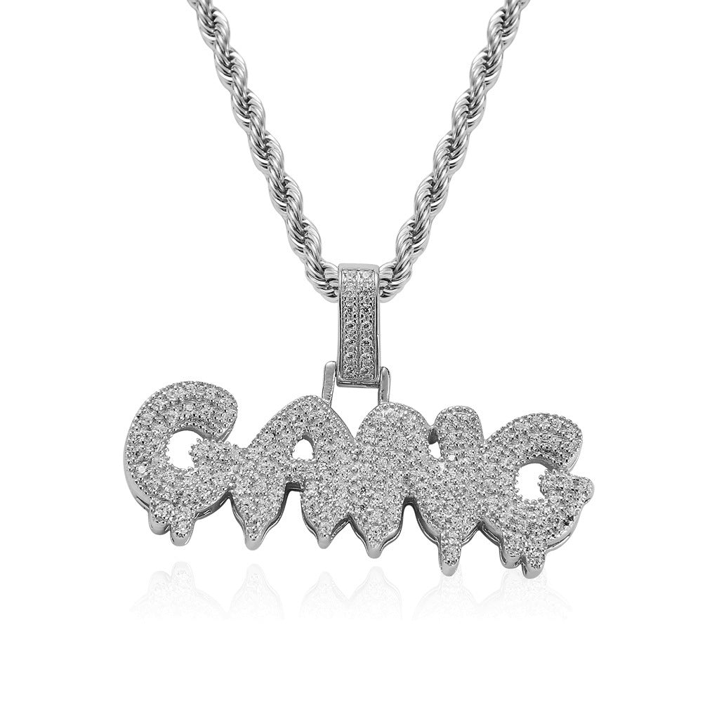 Gang letter hip hop Pendant