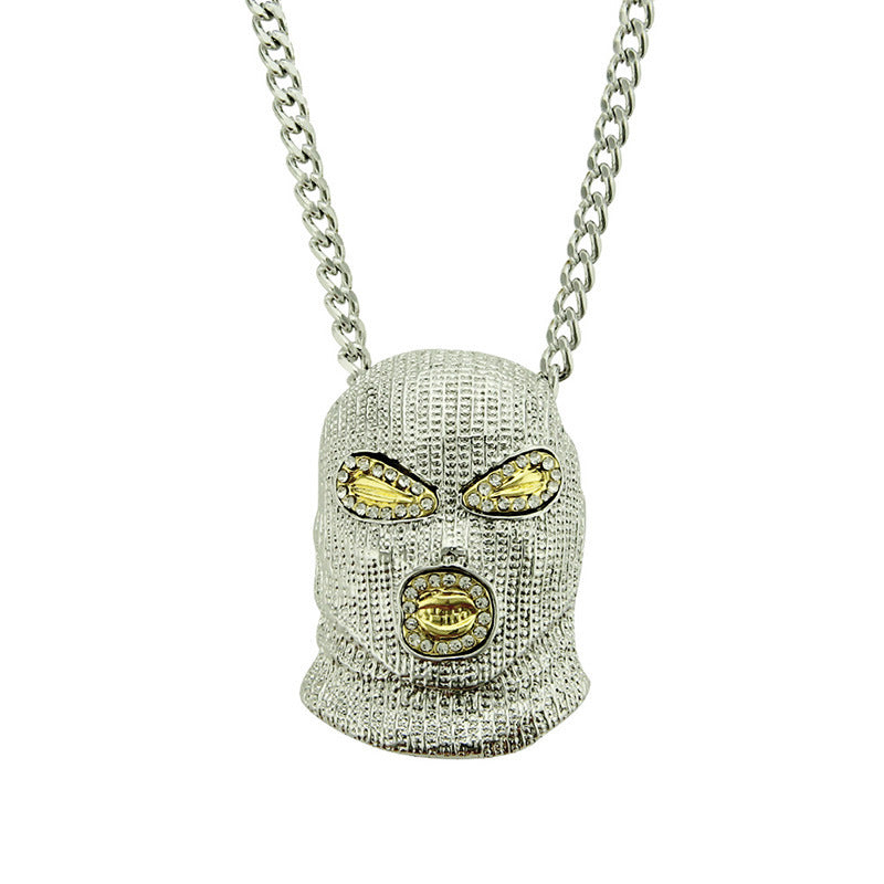 Diamond counter anti-terrorist hood nightclub clubbing hip hop pendant necklace