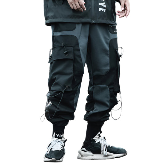 Fashion Trend Functional Wind Overalls Men's Black Tide Brand Student Harem Pants