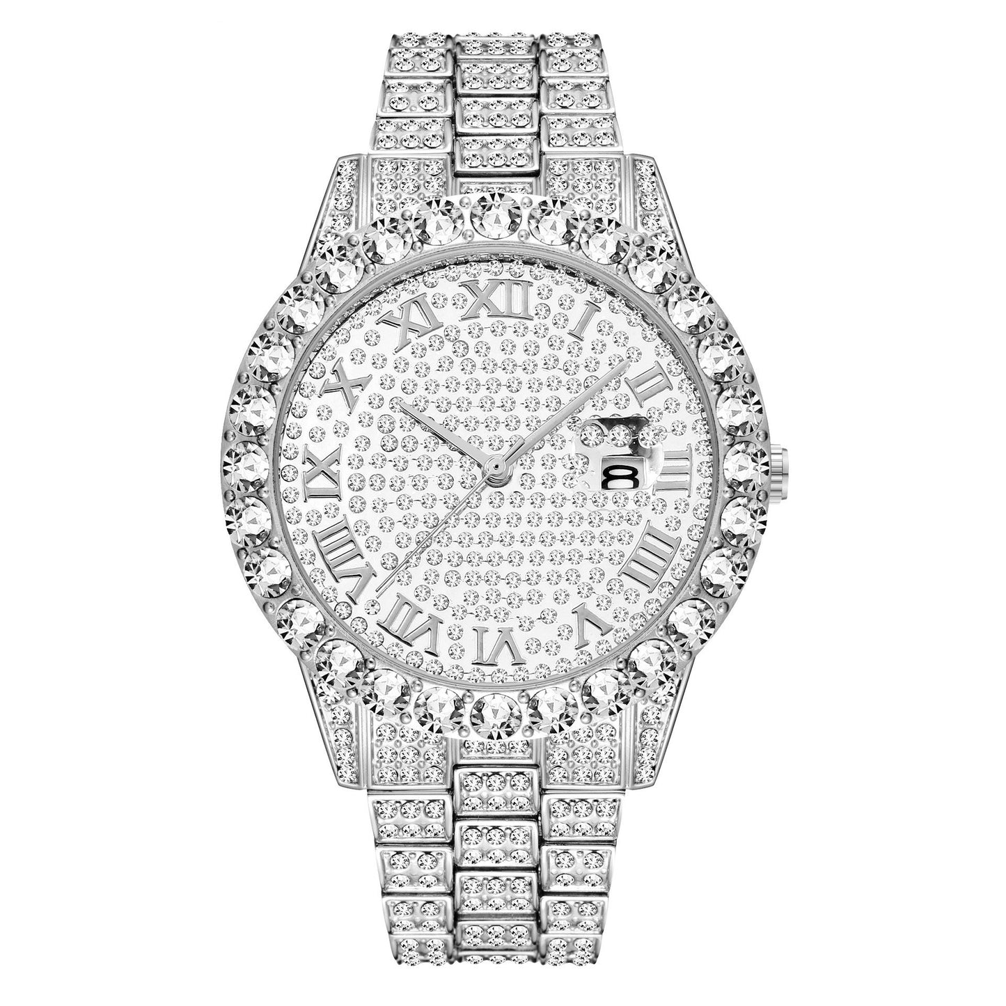 Hip Hop Full Rhinestone Men's Watch