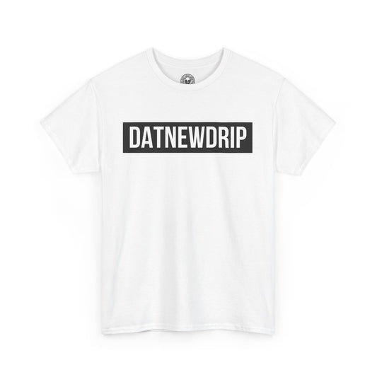 DATNEWDRIP Classic Streetwear Graphic Tee Black Bar Logo