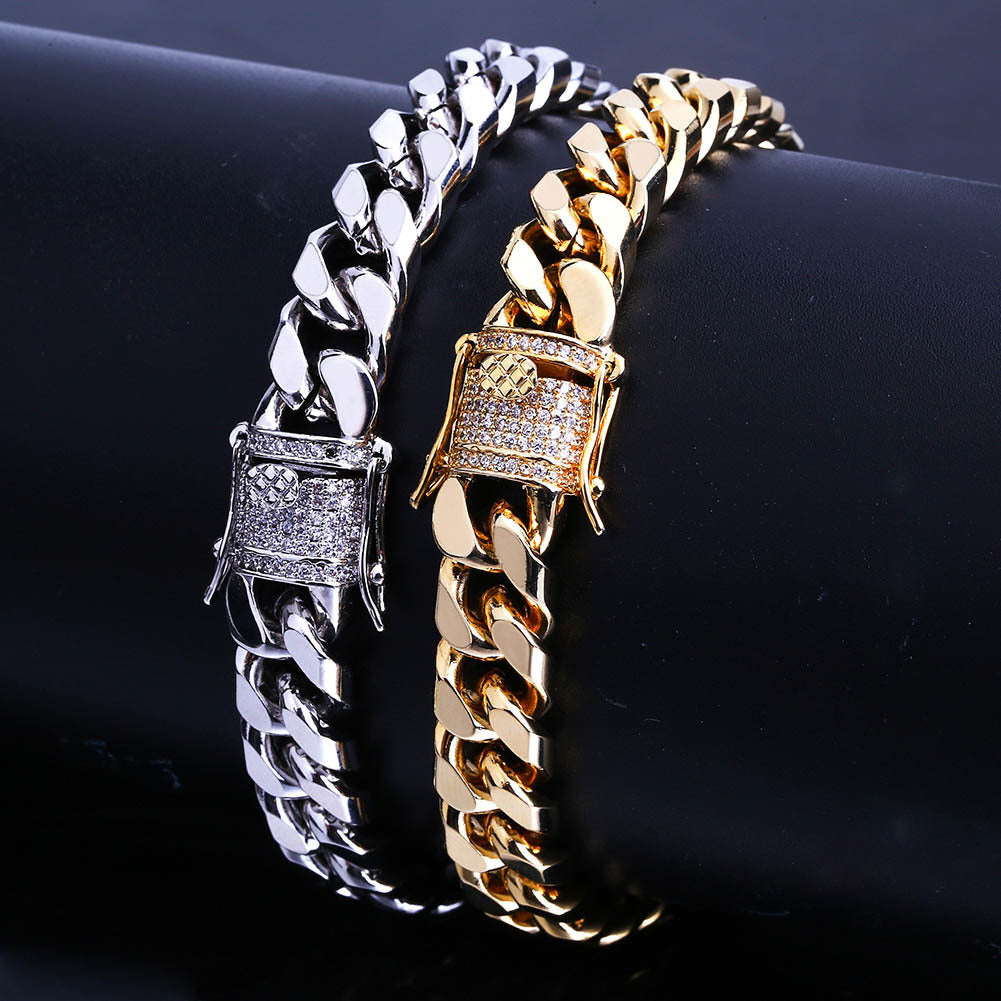 Micro Inlay Zircon Hip Hop Bracelet