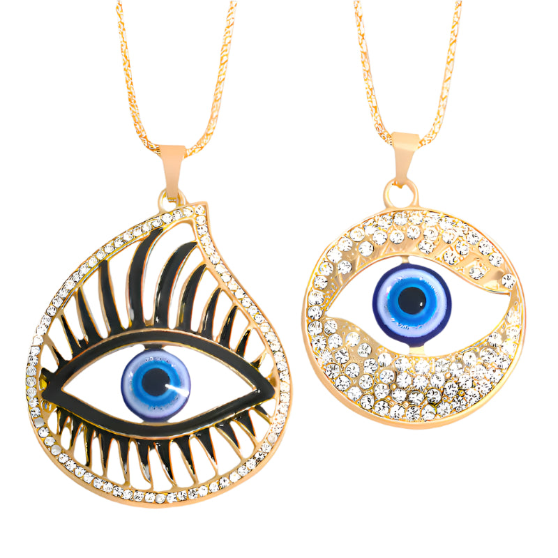 AS Jewelry Large Eyes Hip Hop Personality Necklace