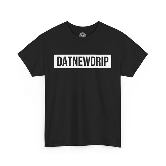 DATNEWDRIP Classic Streetwear Graphic Tee White Bar Logo