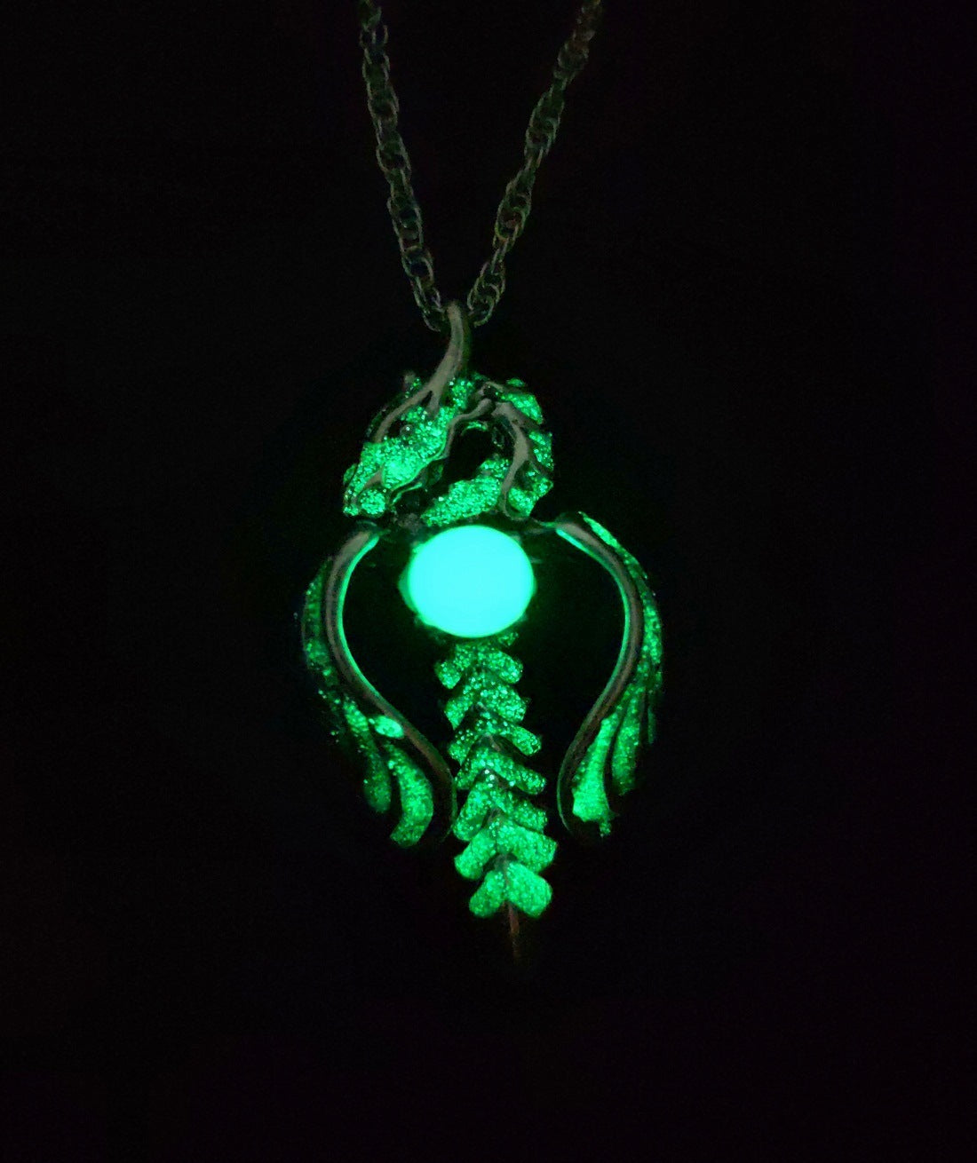 Glowing pterosaur luminous necklace