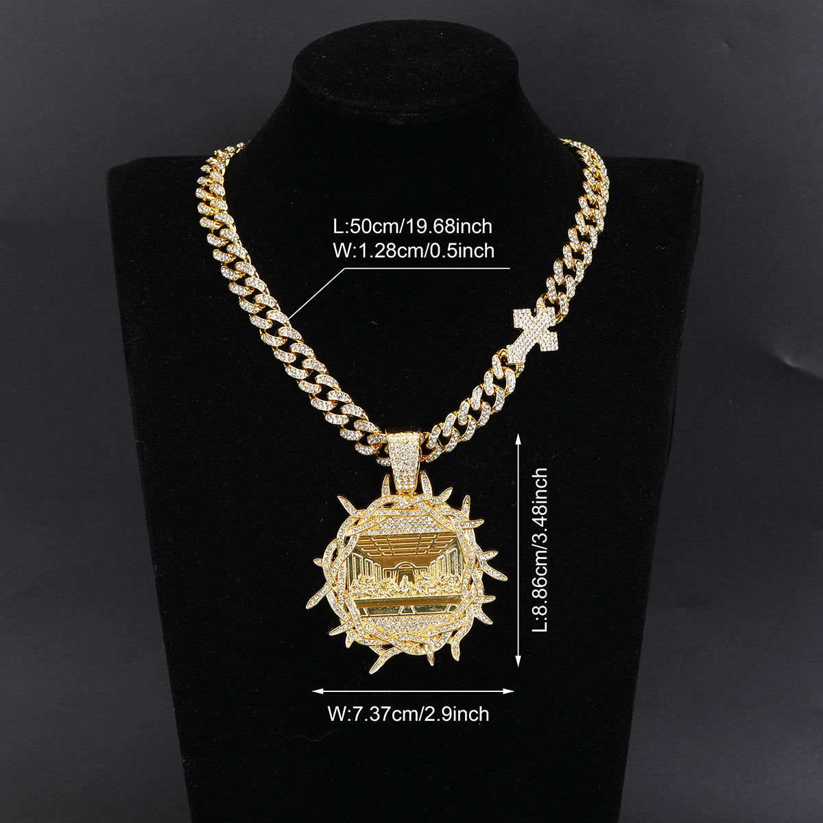 DATNEWDRIP Iced Out Thorned Last Supper Pendant